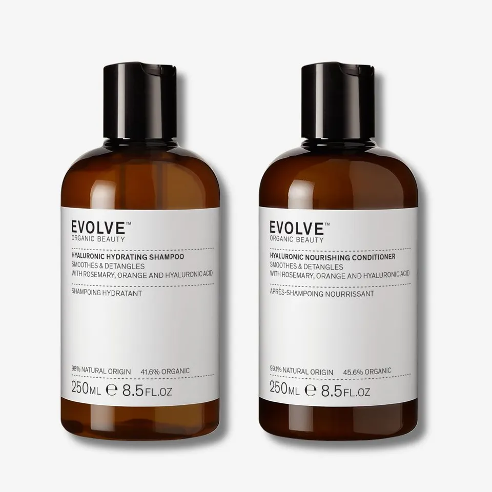 Evolve Organic Hair Hyaluronic Hydration Hair Duo Shampoo Set