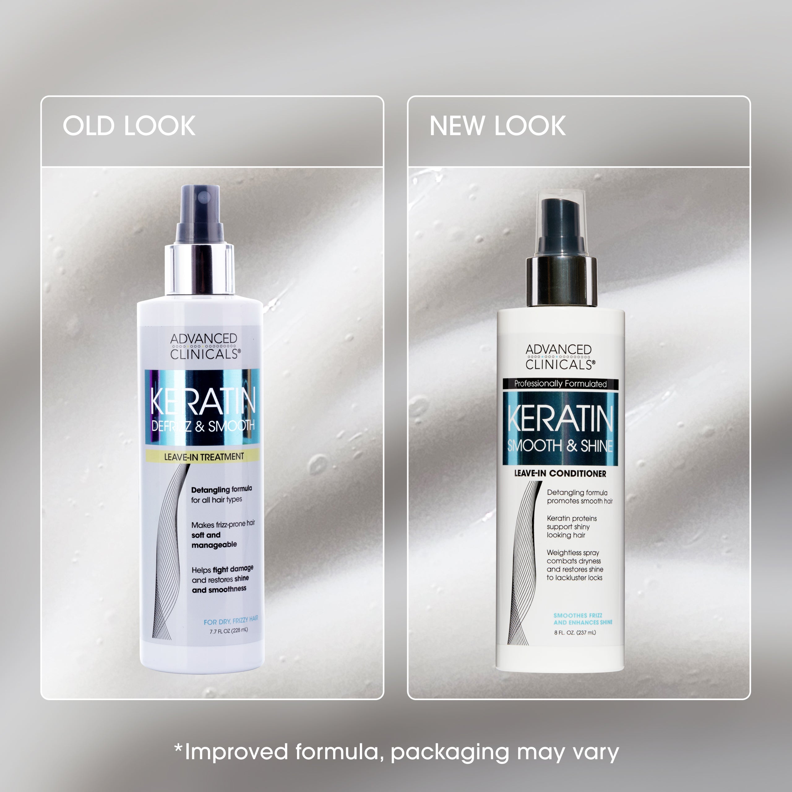 Advanced Clinicals Keratin Leave-In Conditioner Spray Glanz & Anti-Frizz