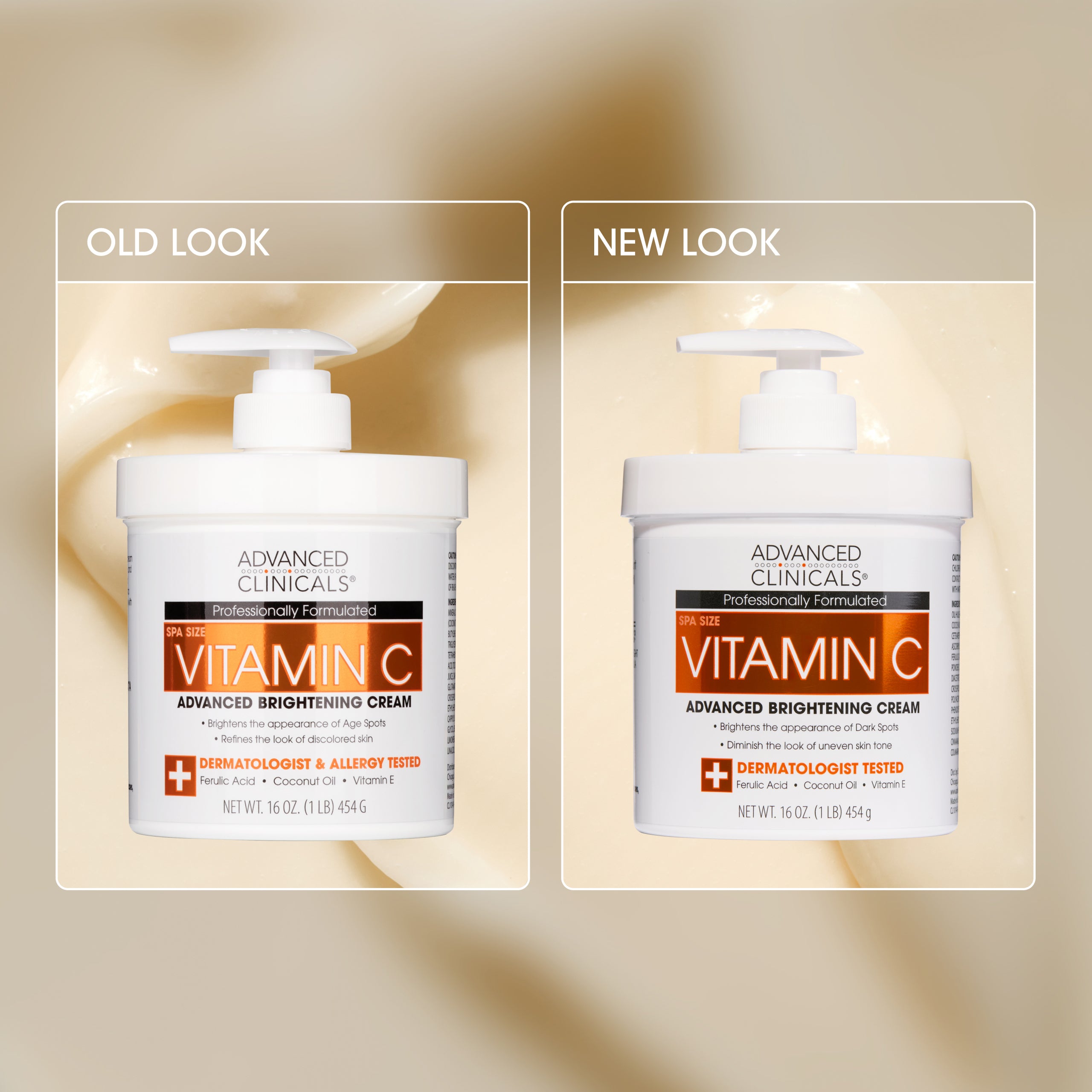 Advanced Clinicals Vitamin C Body Cream Körpercreme 16oz Aufhellend