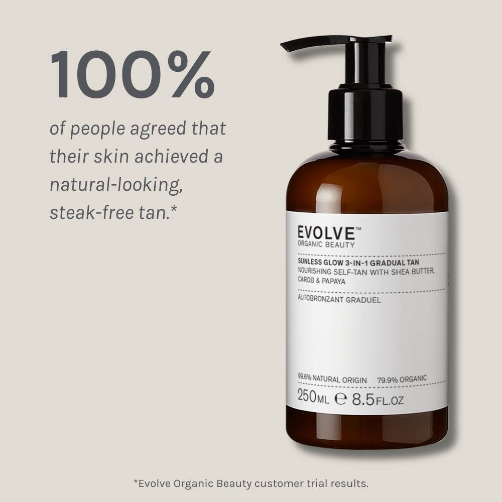 Evolve Organic Gradual Tan Sunless Glow 3-in-1 Selbstbräuner golden