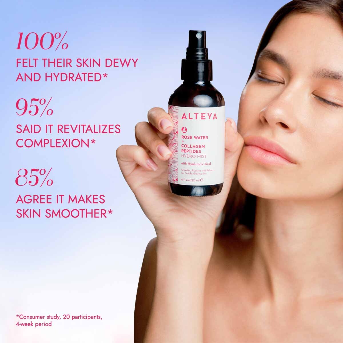 Alteya Rose Water Gesichtswasser Toner Hyaluron 120 ml