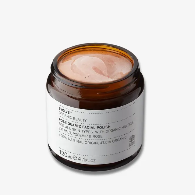 Evolve Organic Beauty Rose Quartz Gesichtspeeling Supersize Bio