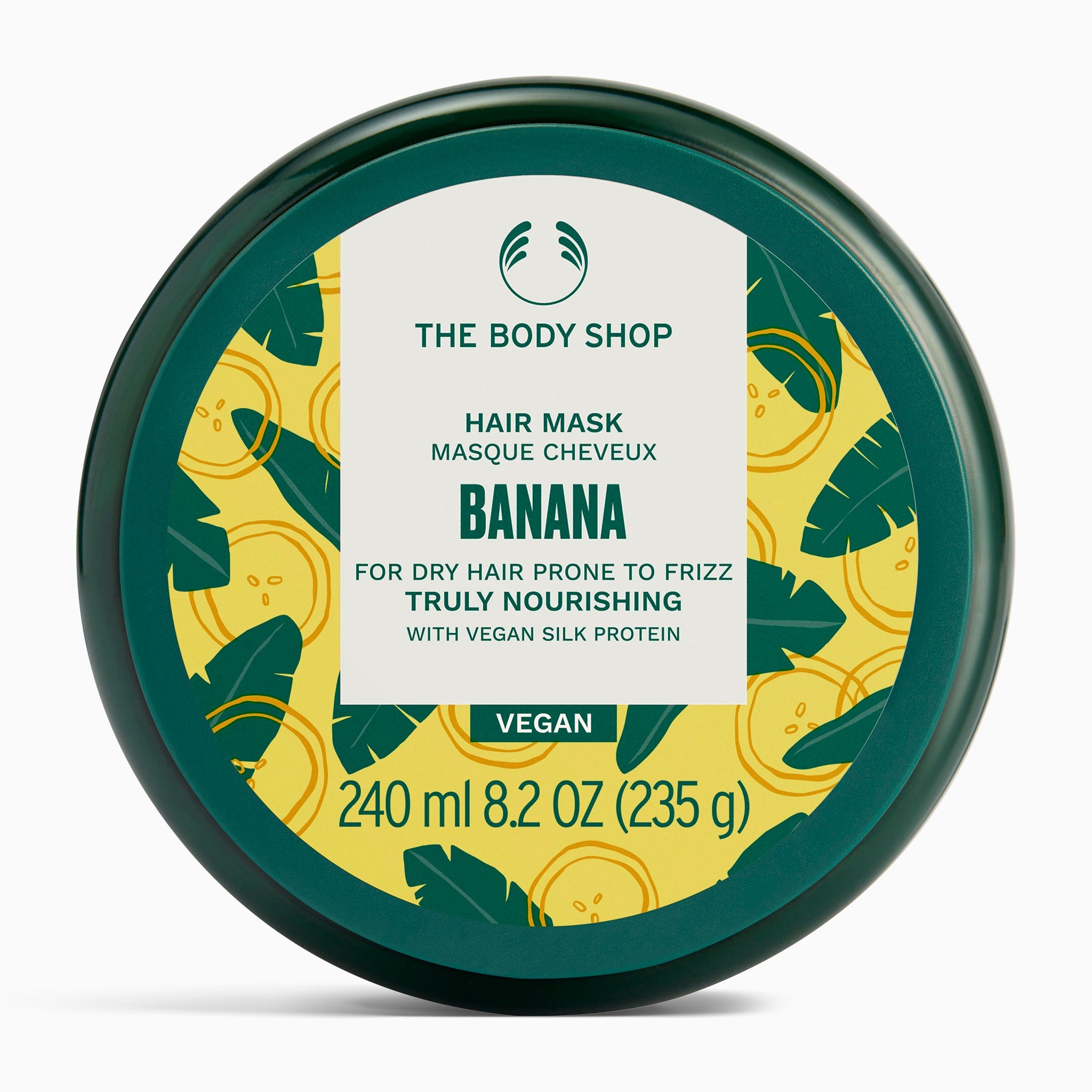 The Body Shop Banana Nourishing Hair Mask 240 ml – Anti-Frizz-Haarmaske für trockenes Haar