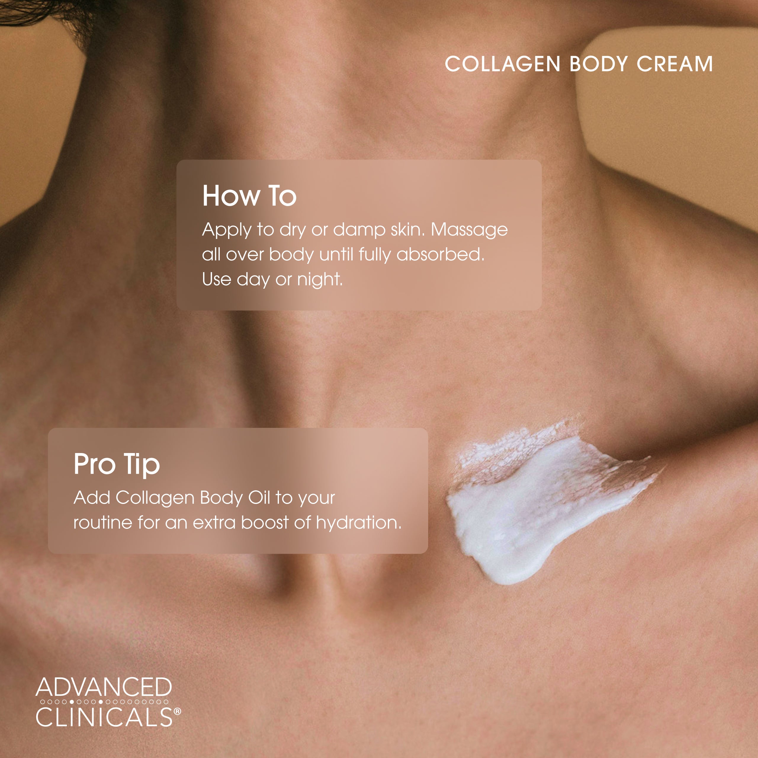Advanced Clinicals Body Creams Collagen Body Cream Körpercreme 454 g