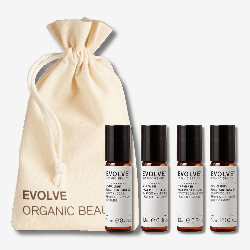 Evolve Pulse Point Aromatherapie Rollerball Set 4-teilig Bio