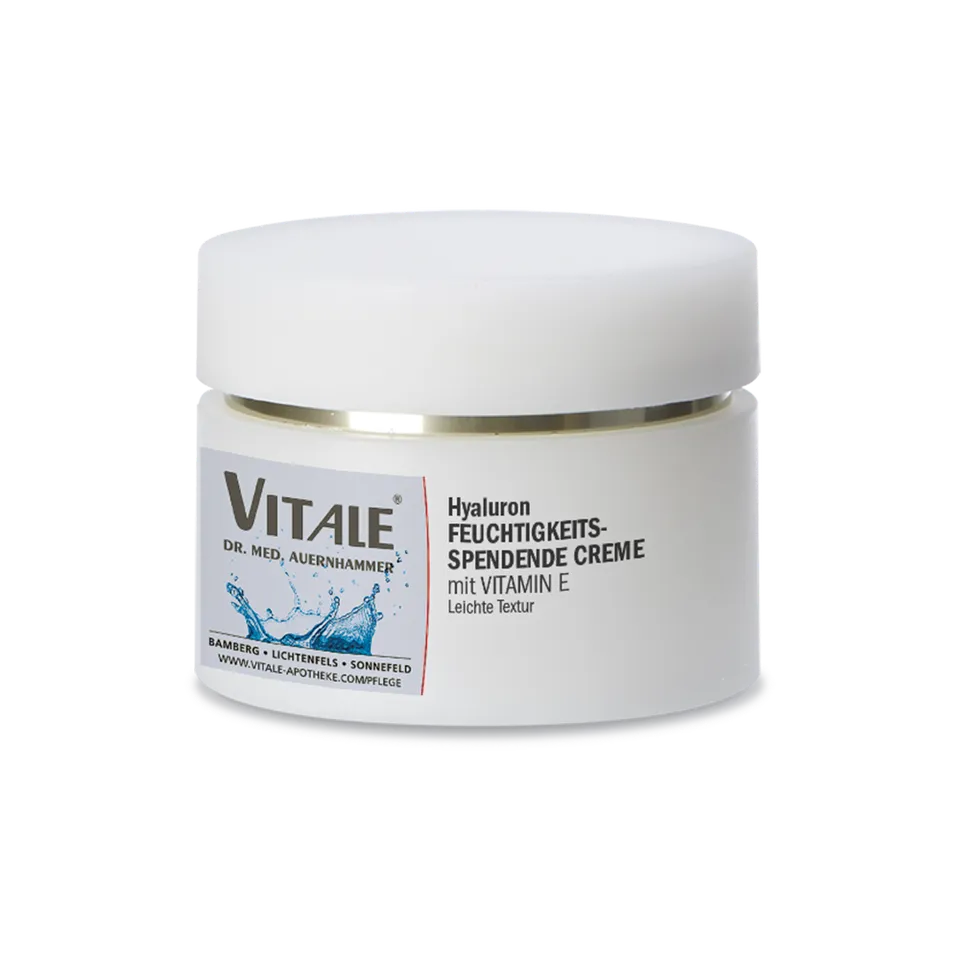 VITALE Hyaluron Creme Vitamin E Feuchtigkeitscreme trockene Haut
