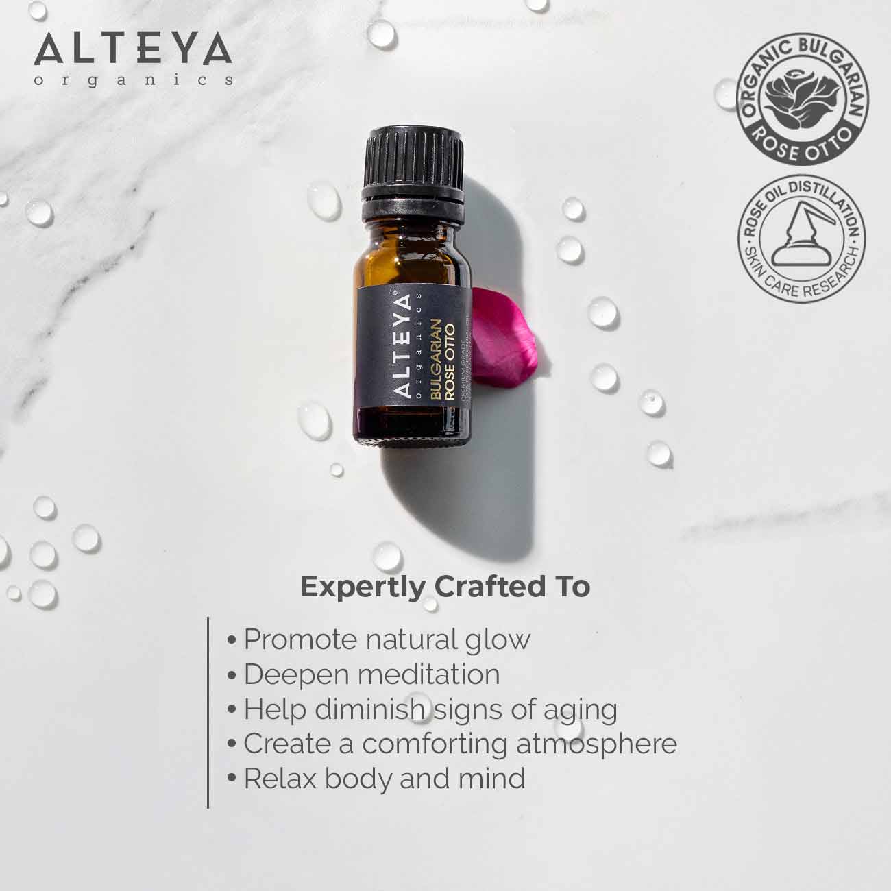 Alteya Rose Otto Bio Rosenöl 10 ml Damaszener Rose