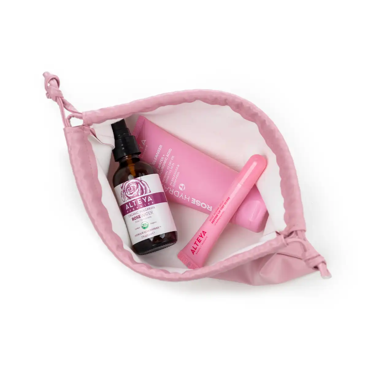 Alteya Organics Body Care Travel Bundle Sunrise Pink Rosen