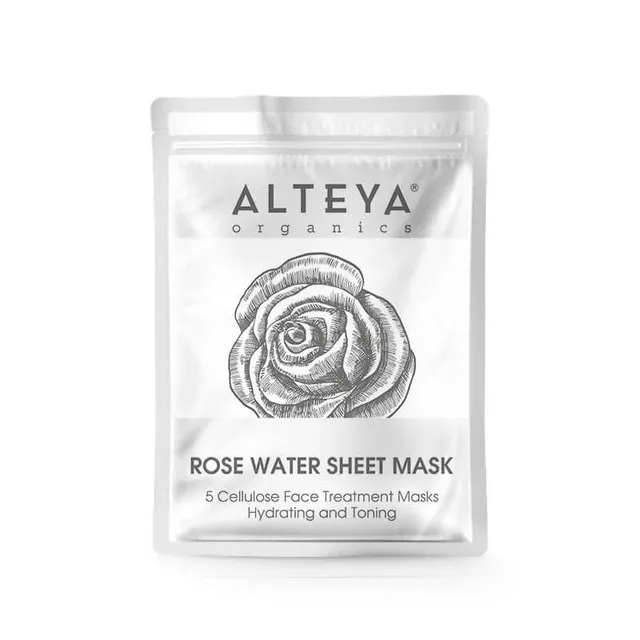Alteya Organics Rose Waters Tuchmaske Zellulose 10 Stück