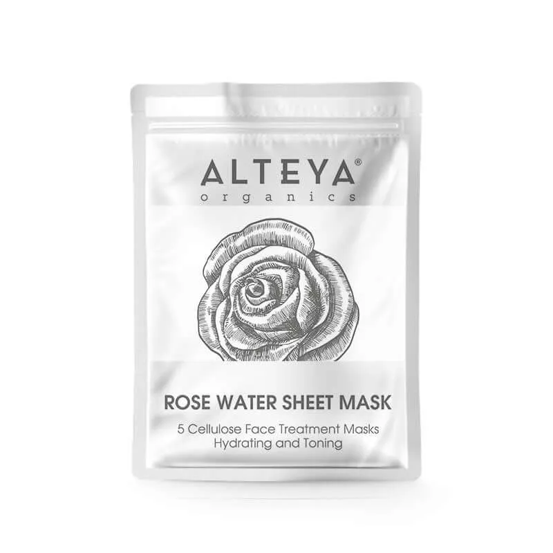 Alteya Organics Rose Waters Tuchmaske Zellulose 10 Stück