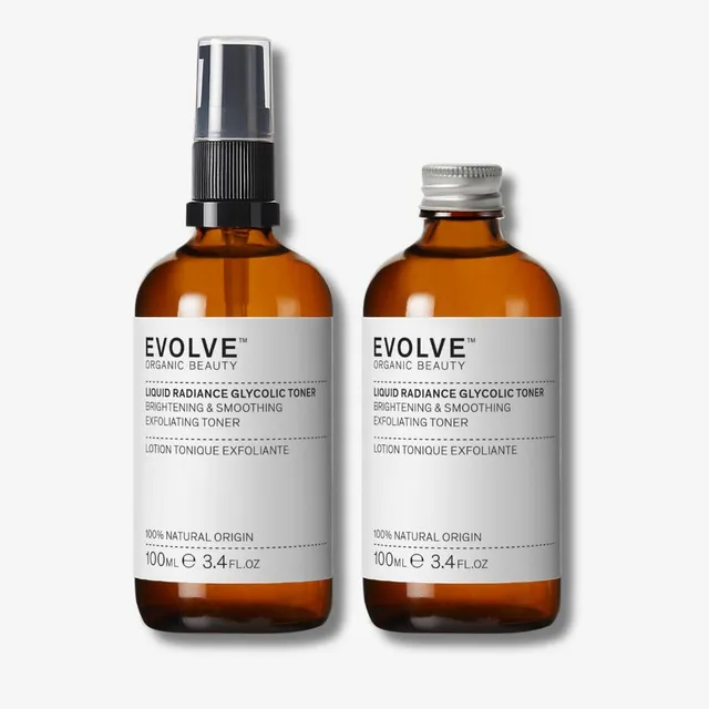 Evolve Organic Beauty Liquid Radiance Glycolic Toner Refill Duo