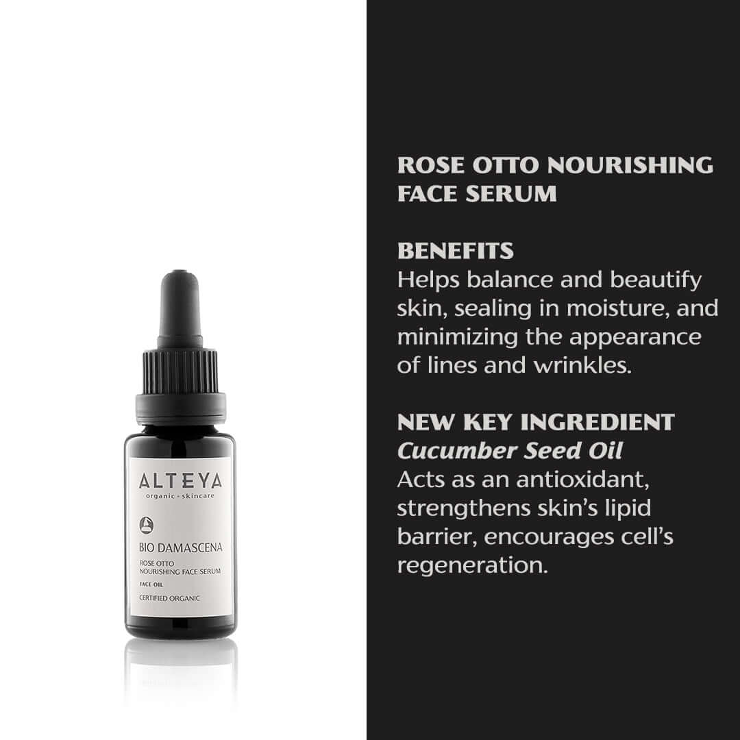 Alteya Bio Damascena Rose Otto Nourishing Face Serum Gesichtsserum 20 ml