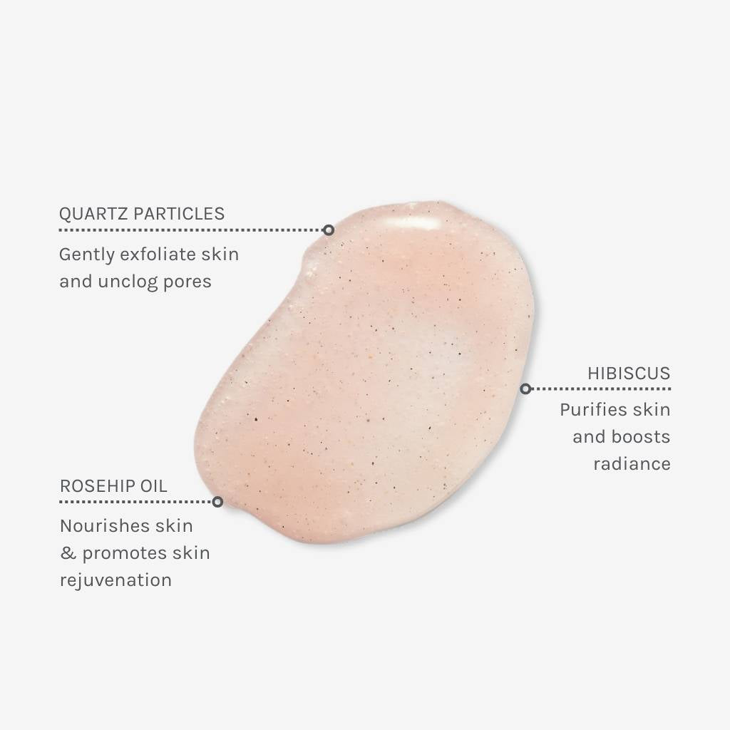 Evolve Organic Beauty Rose Quartz Gesichtspeeling Reisegröße