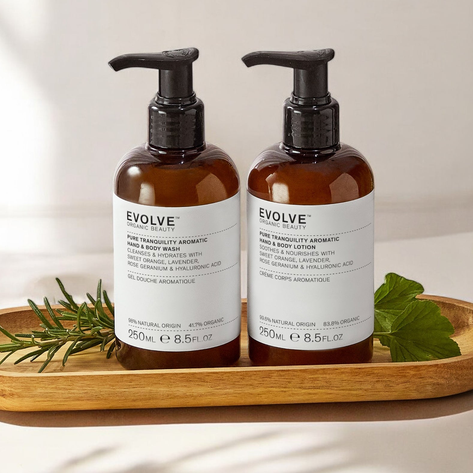 Evolve Pure Tranquility Hand & Body Duo Set Duschgel Lotion