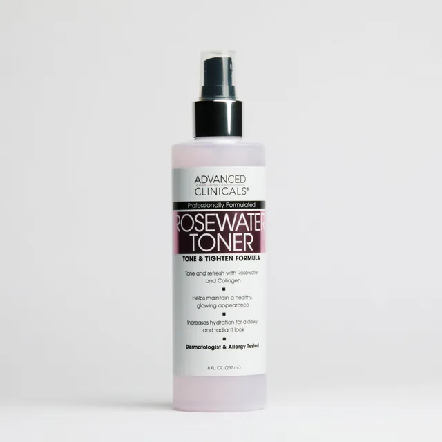 Advanced Clinicals Rosewater Face Toner Rosenwasser Aloe Vera