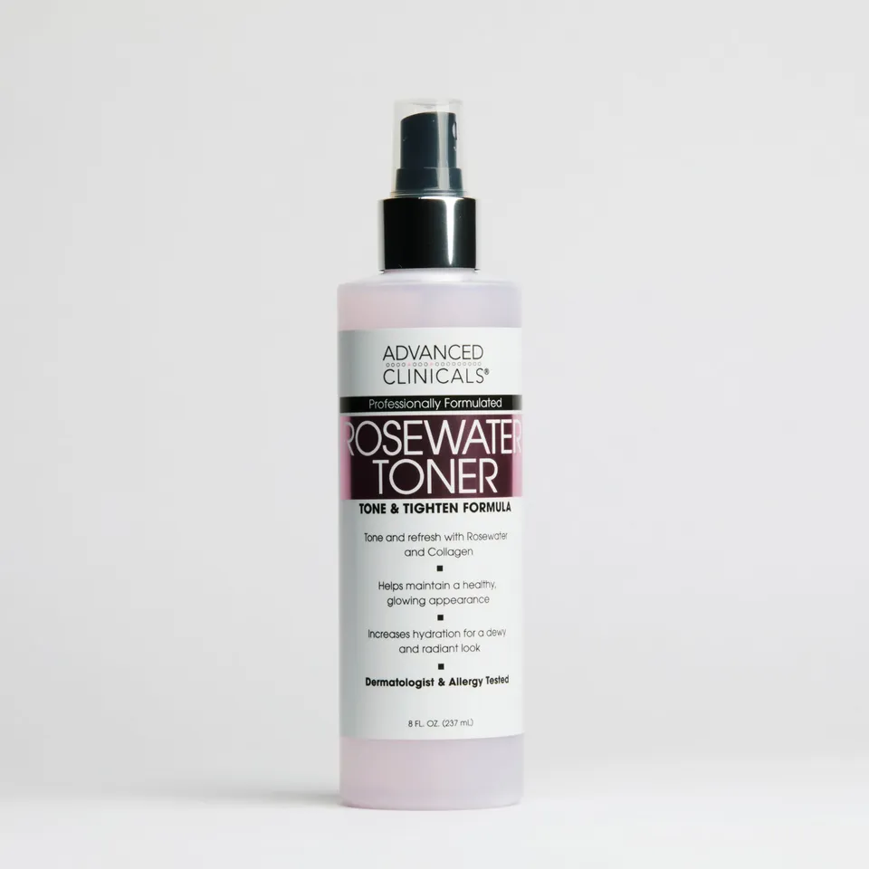 Advanced Clinicals Rosewater Face Toner Rosenwasser Aloe Vera