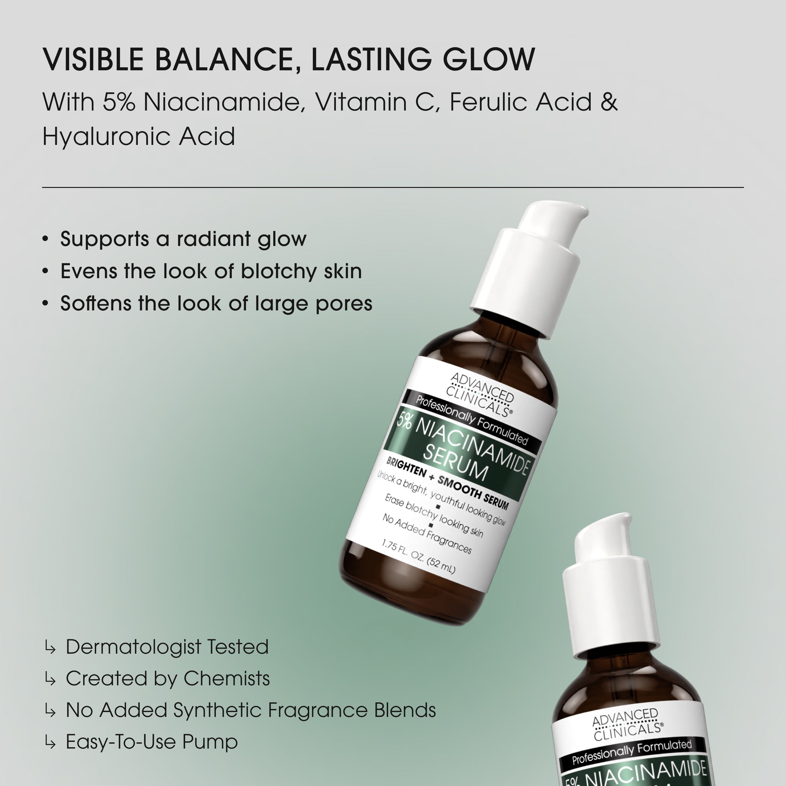 Advanced Clinicals 5% Niacinamide Gesichtsserum mit Vitamin C
