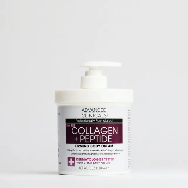 Advanced Clinicals Collagen Peptide Body Cream Körpercreme 16oz