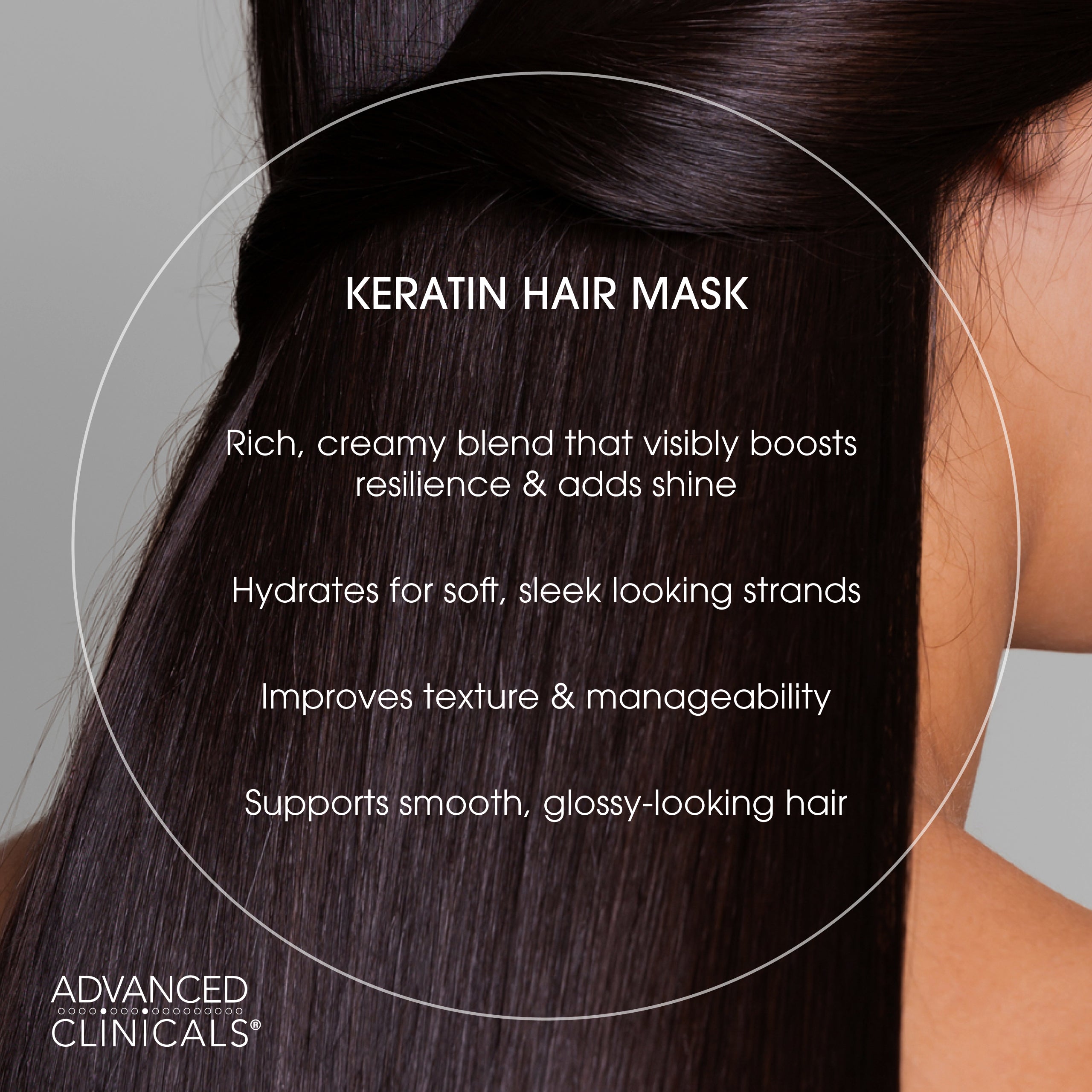 Advanced Clinicals Keratin Haarmaske mit Kokosöl gegen Frizz
