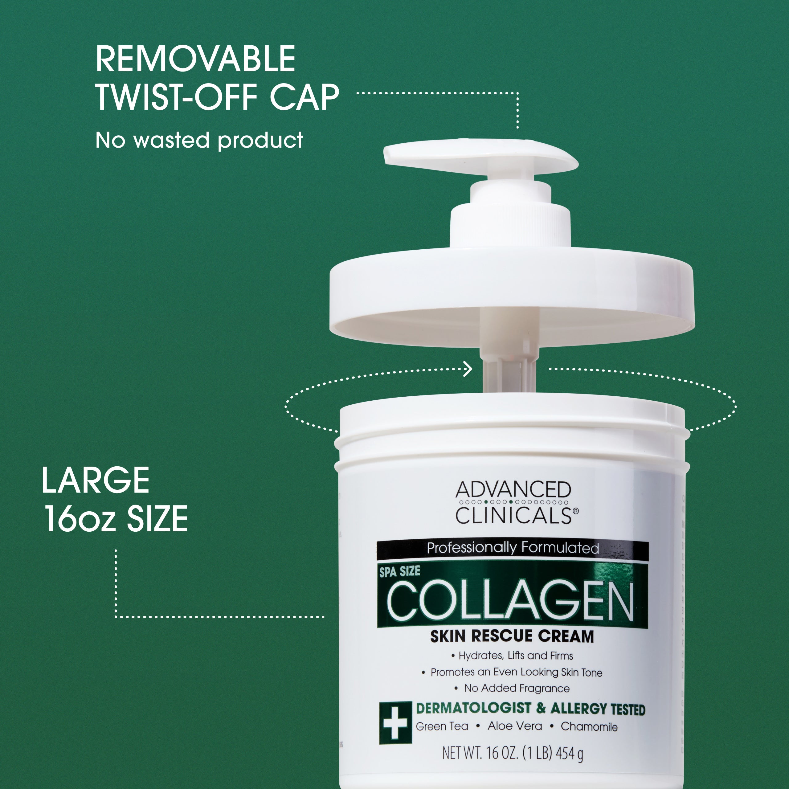 Advanced Clinicals Body Creams Collagen Body Cream Körpercreme 454 g