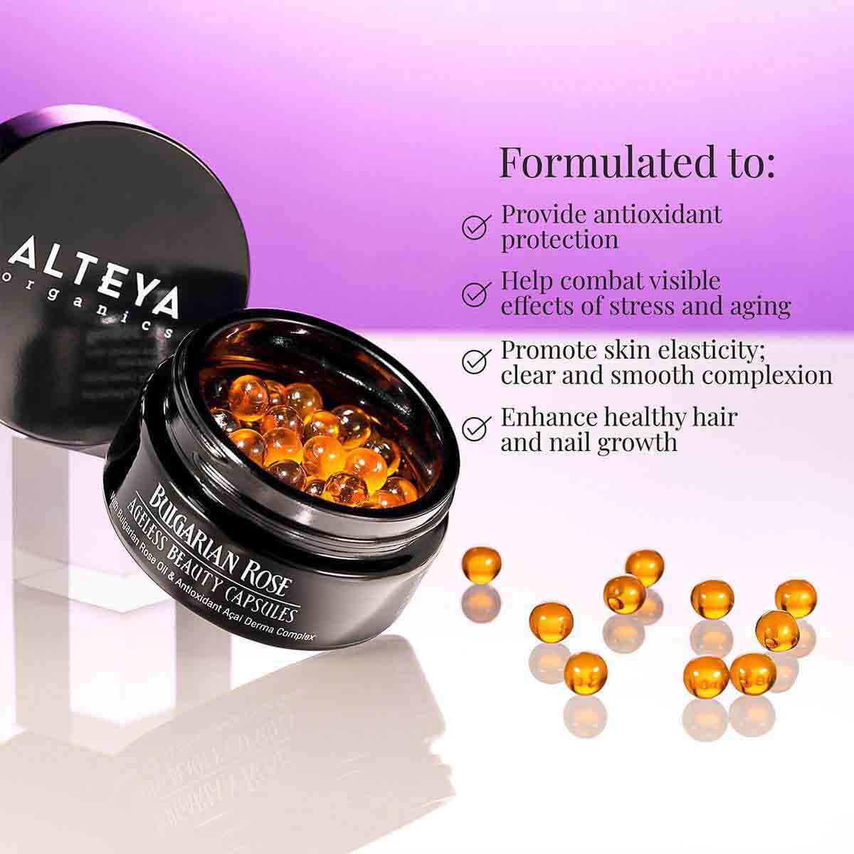 Alteya Organic Supplements Rosenöl Beauty Kapseln 60 Stk