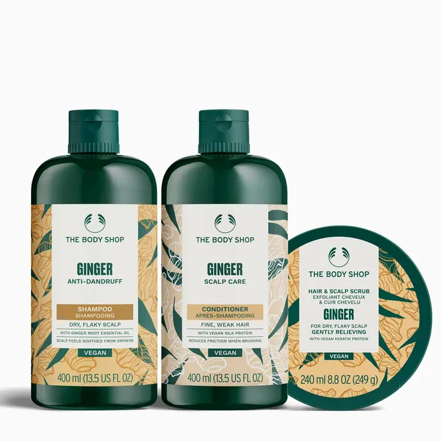 The Body Shop Gift Sets Ginger Scrub Trio Haarpflege-Set Schuppen