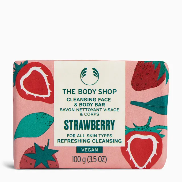 The Body Shop Strawberry Seife Gesicht Körper 100 g vegan