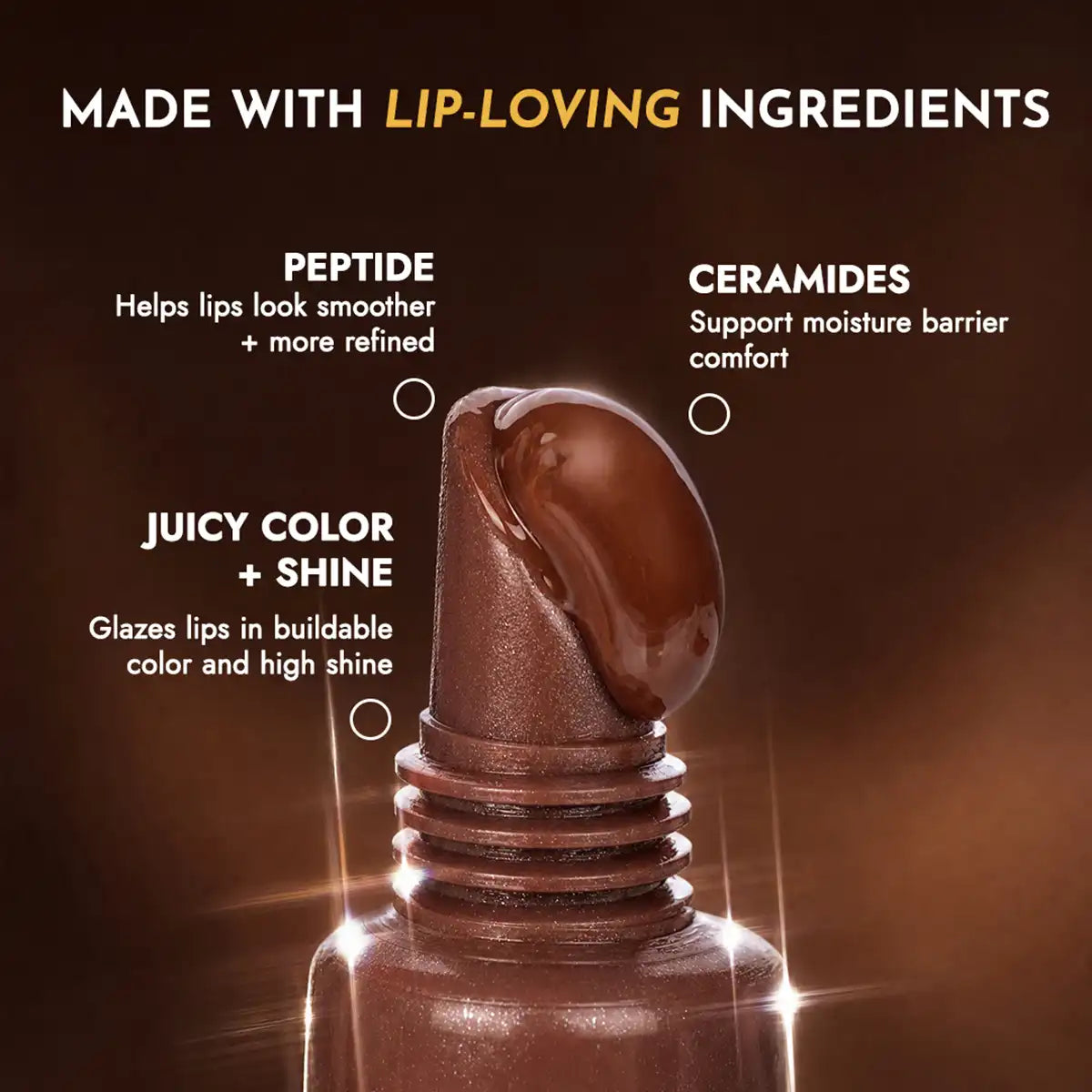Alteya Organic Lip Care Peptide Lip Tint Gloss Caramel Glaze 10 ml