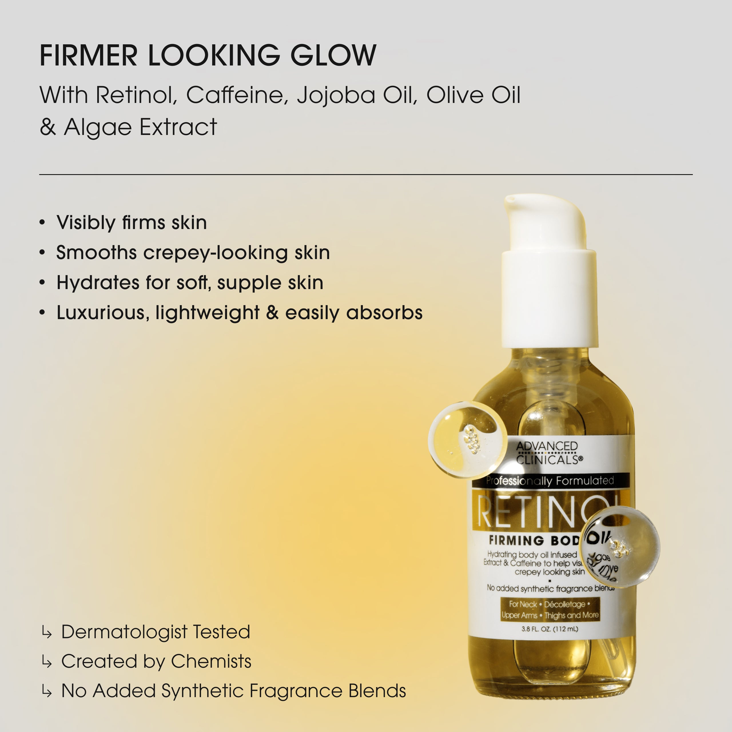Advanced Clinicals Body Oils Retinol Body Oil Körperöl straffend