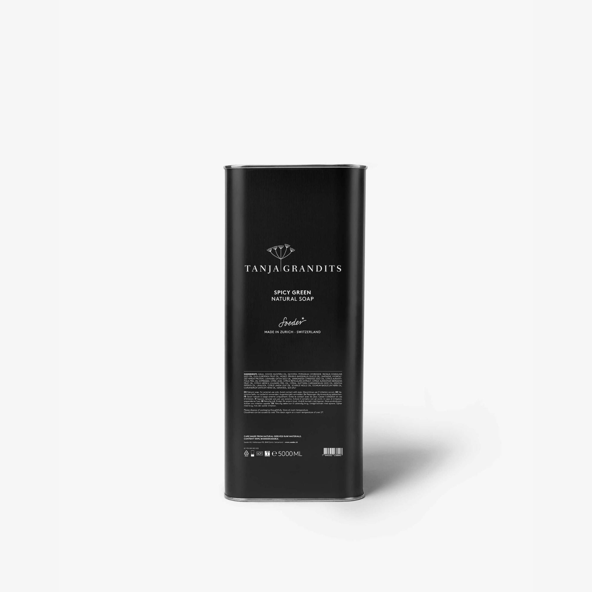 Soeder Spicy Green Hand Soap 500 ml Naturseife Bergamotte