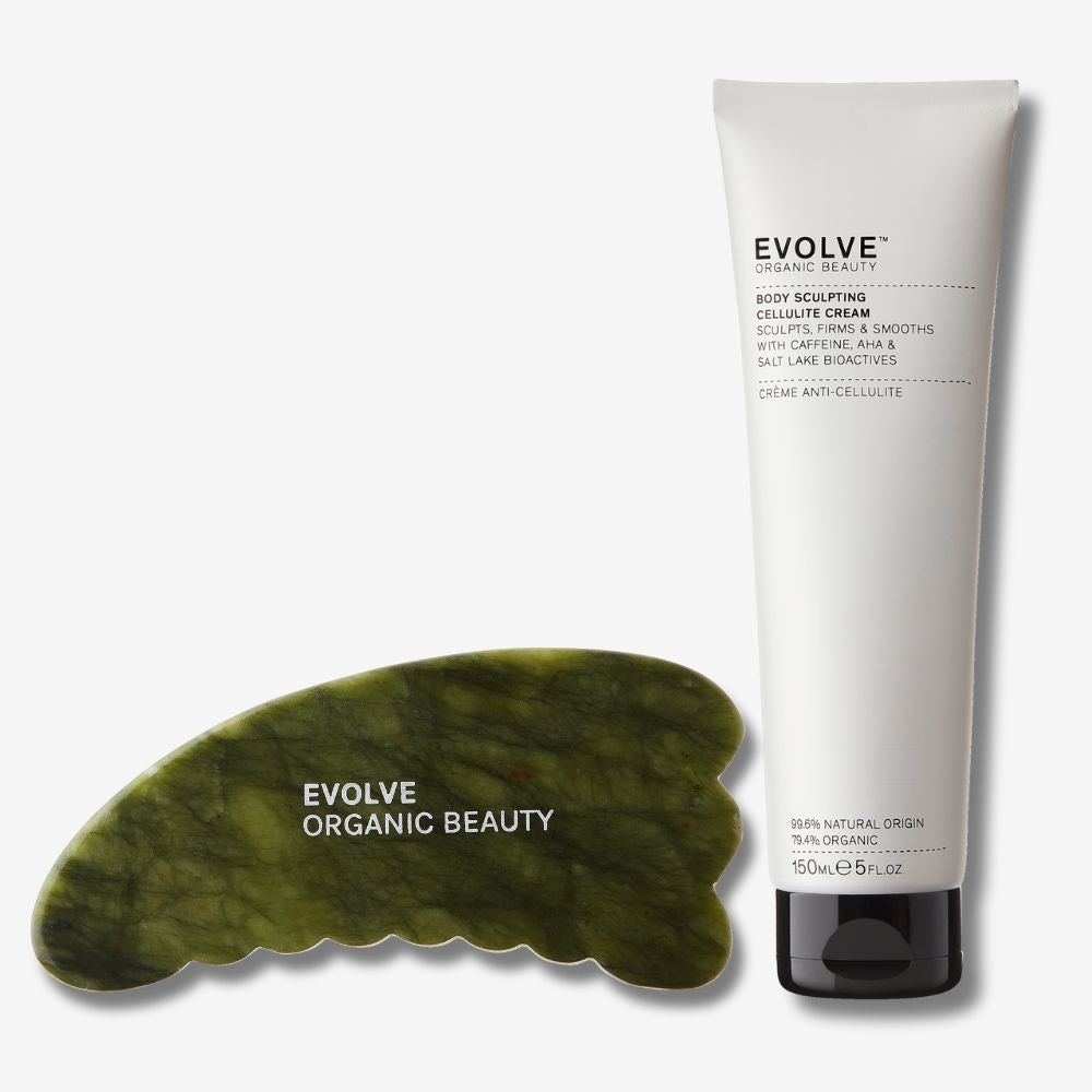Evolve Organic Beauty Body Sculpting Duo Creme + Gua Sha
