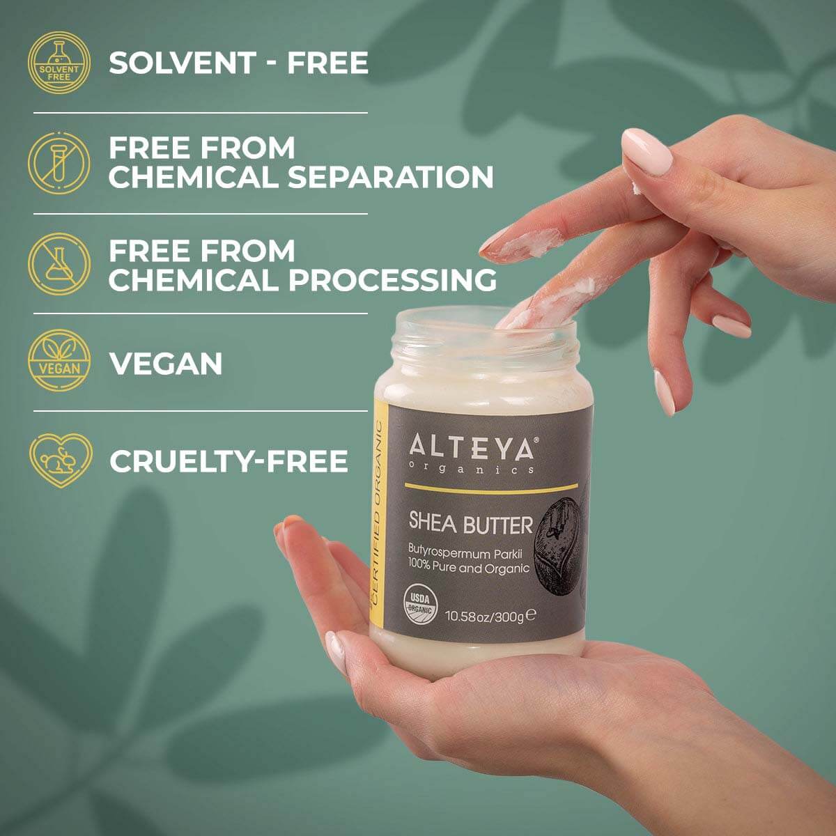 Alteya Organics Shea Butter Körperbutter 300 g Glas Bio