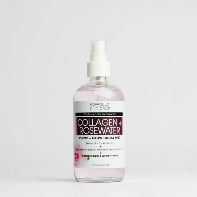 Advanced Clinicals Collagen Rosewater Face Mist Spray