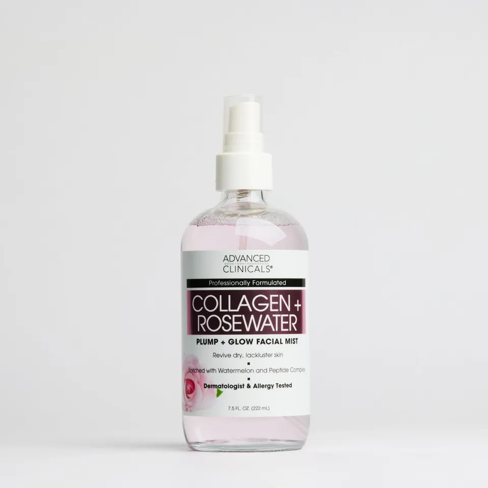 Advanced Clinicals Collagen Rosewater Face Mist Spray