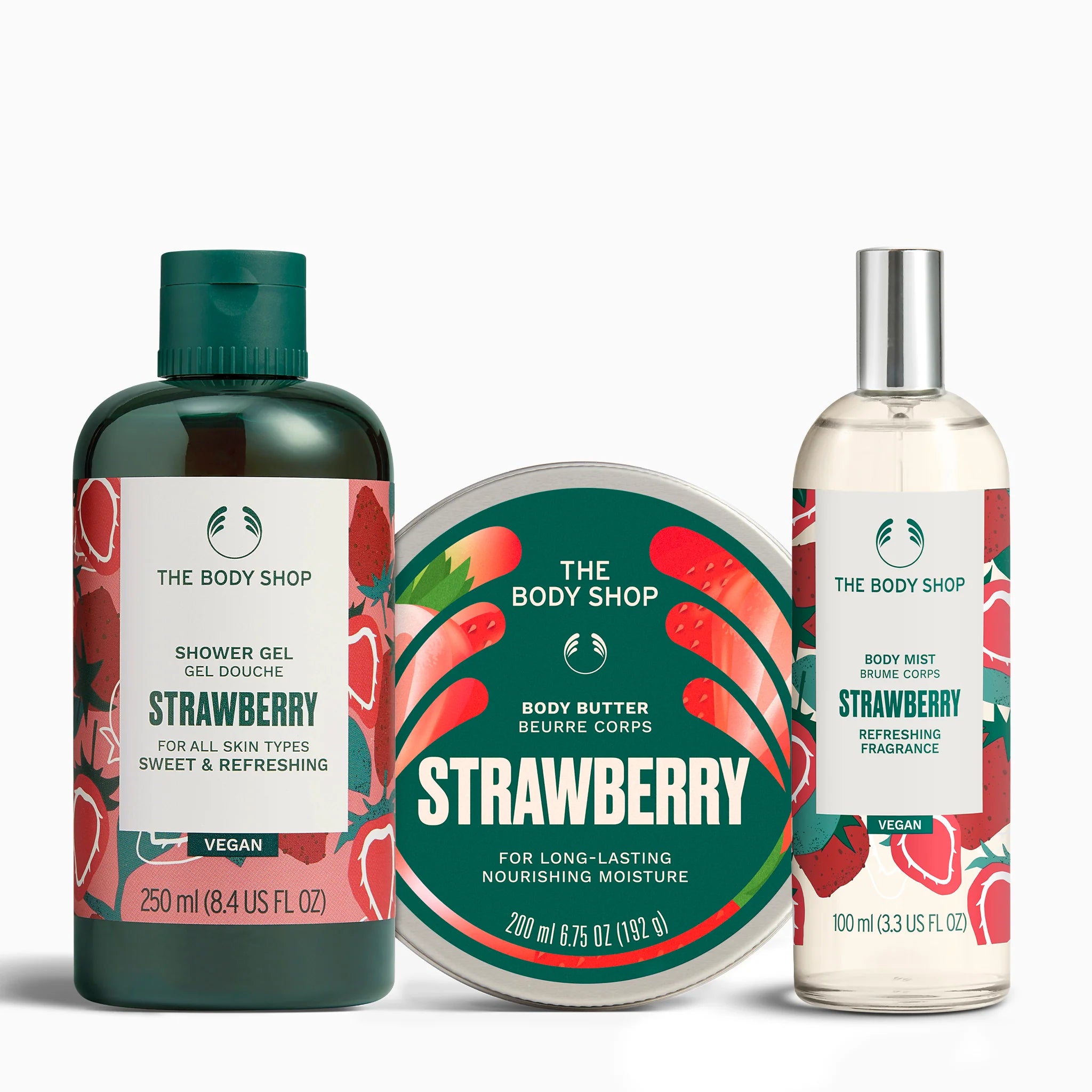 The Body Shop Gift Sets Strawberry Körperpflegeset 3-teilig Erdbeere