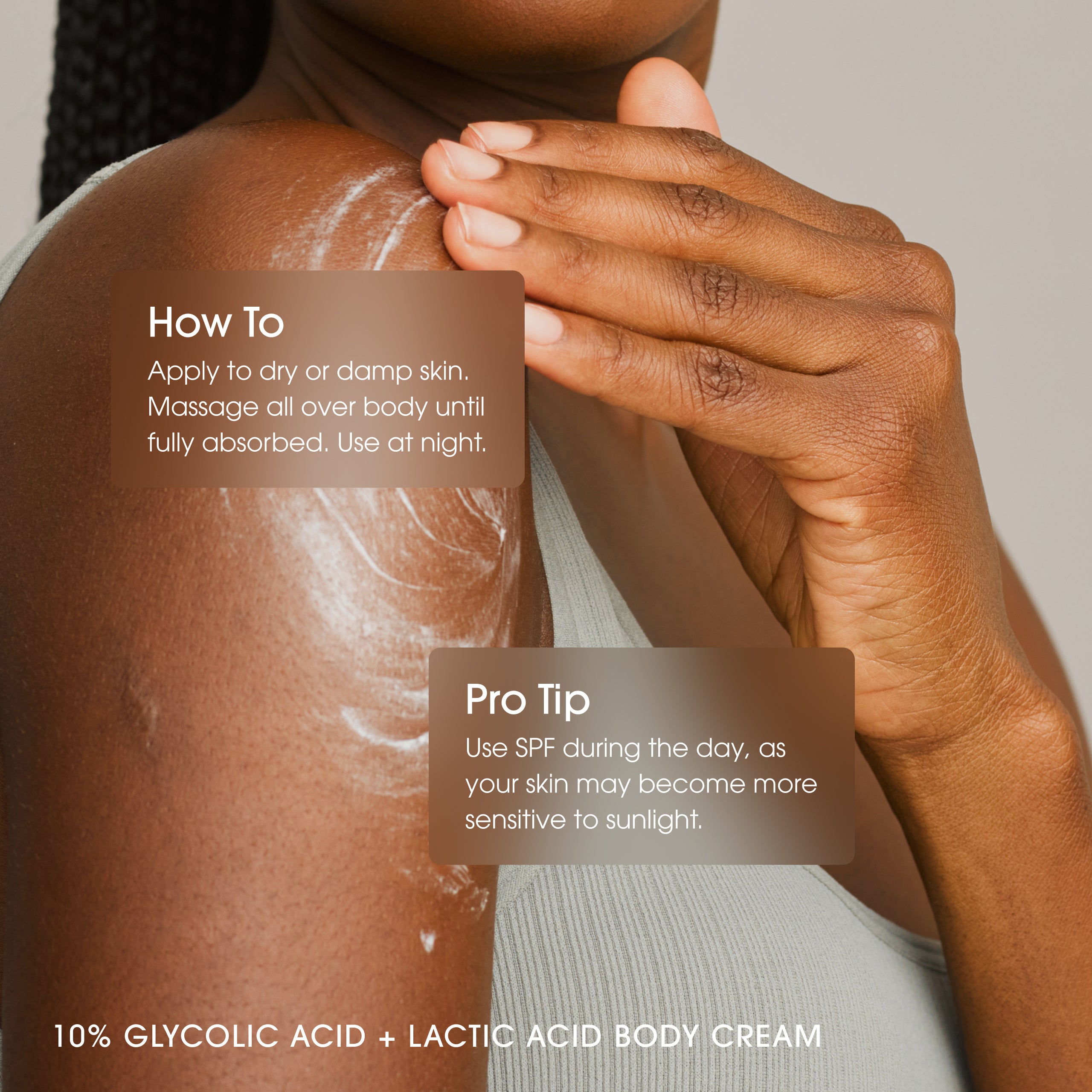 Advanced Clinicals 10% Glycolic Körpercreme mit Milchsäure