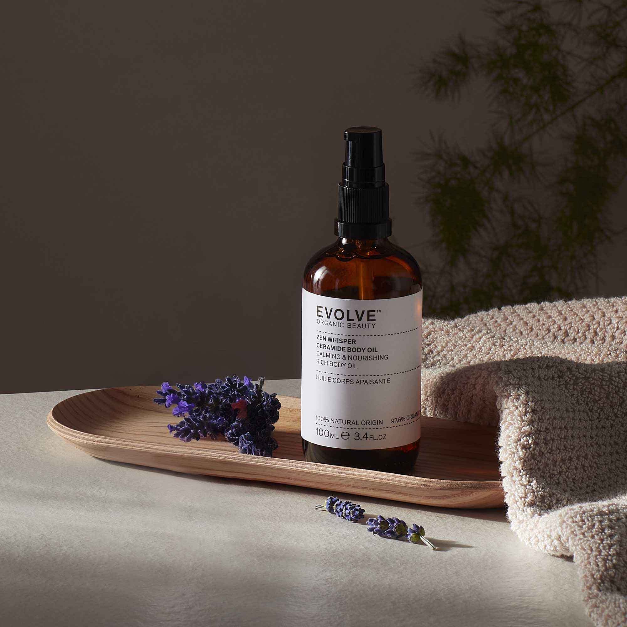 Evolve Organic Beauty Zen Whisper Ceramide Körperöl Lavendel