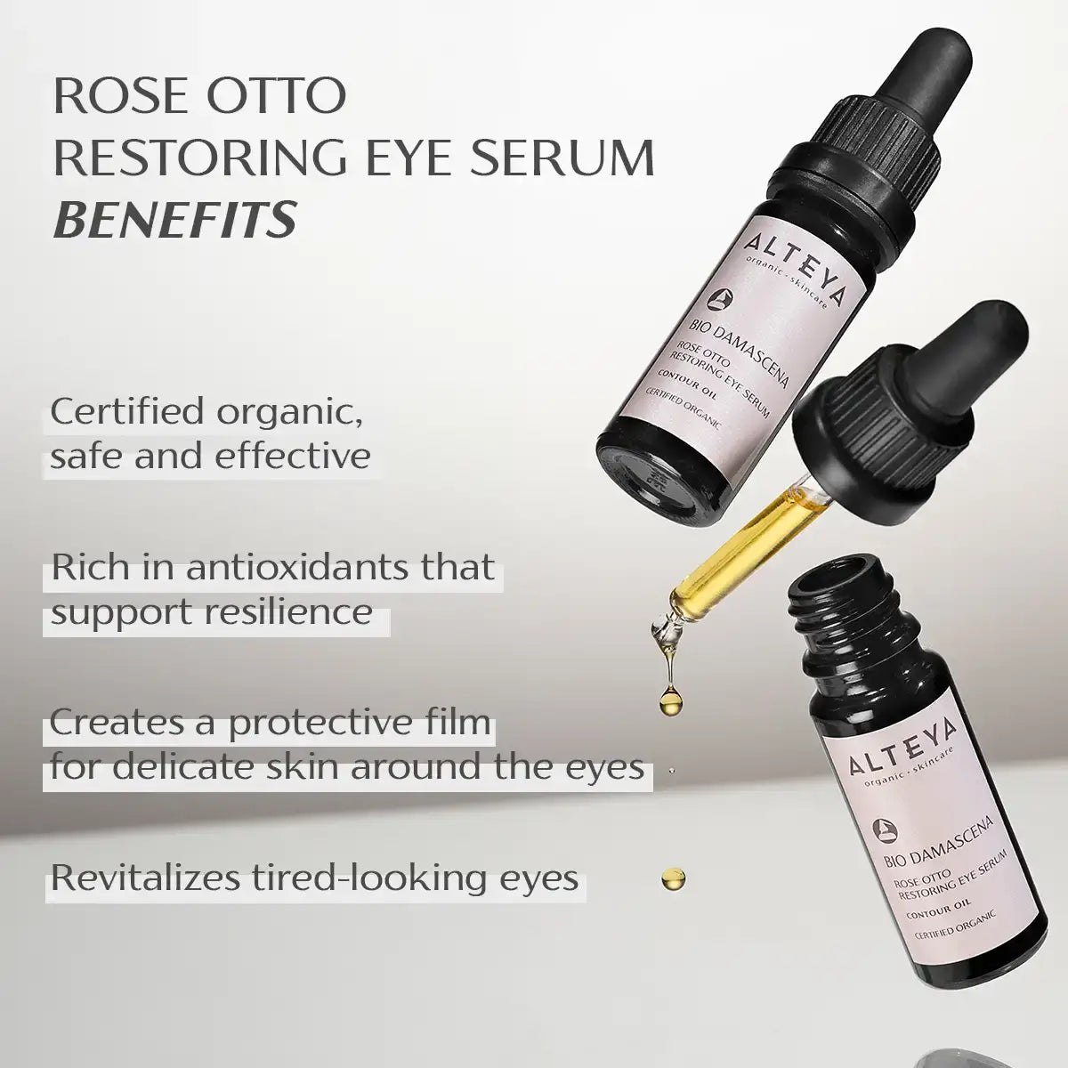 Alteya Bio Damascena Rose Otto Augenserum Bio-Rose für reife Haut