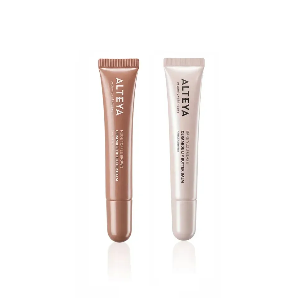 Alteya Organic Lip Care Lipgloss Set Nude Toffee + Yuzu 2x10 ml