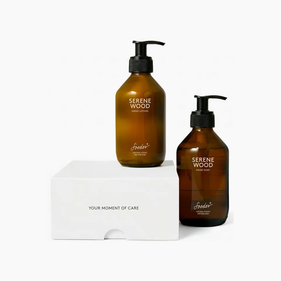 Soeder Serene Wood Hand Care Set Seife + Lotion Holzduft