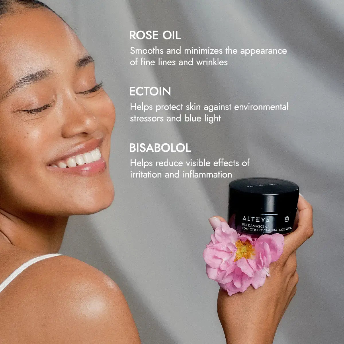 Alteya Organics Bio Damascena Rose Otto Gesichtsmaske Glow