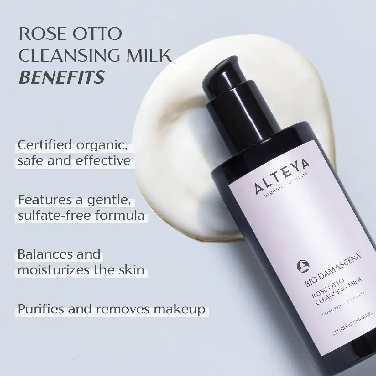 Alteya Organics Bio Damascena Rose Otto Reinigungsmilch 150 ml