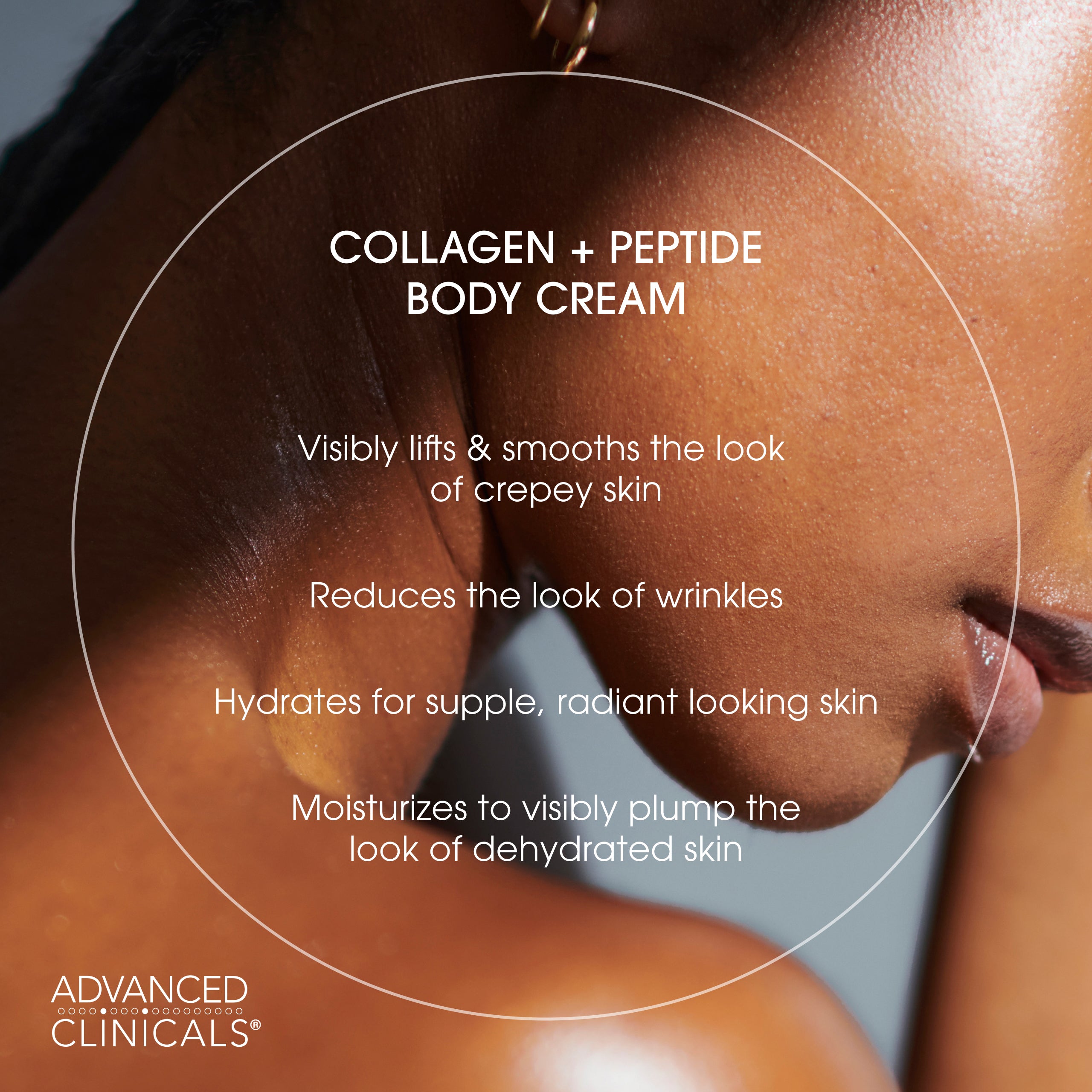 Advanced Clinicals Collagen Peptide Body Cream Körpercreme 16oz