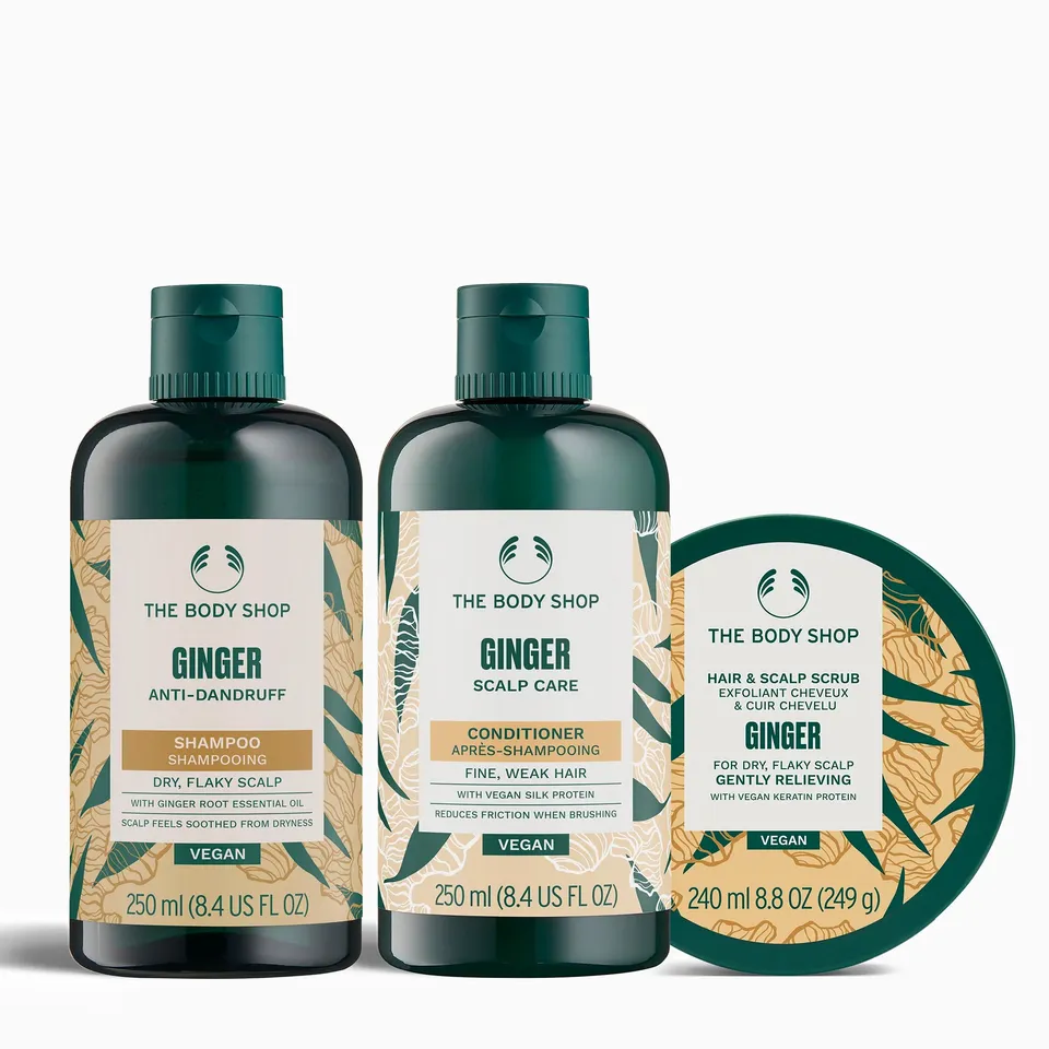 The Body Shop Ginger Anti-Dandruff Scrub Trio Haarset 3-teilig