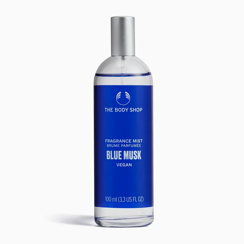 The Body Shop Blue Musk Fragrance Mist 100 ml – Moschus-Duftspray mit Lavendel und Sandelholz