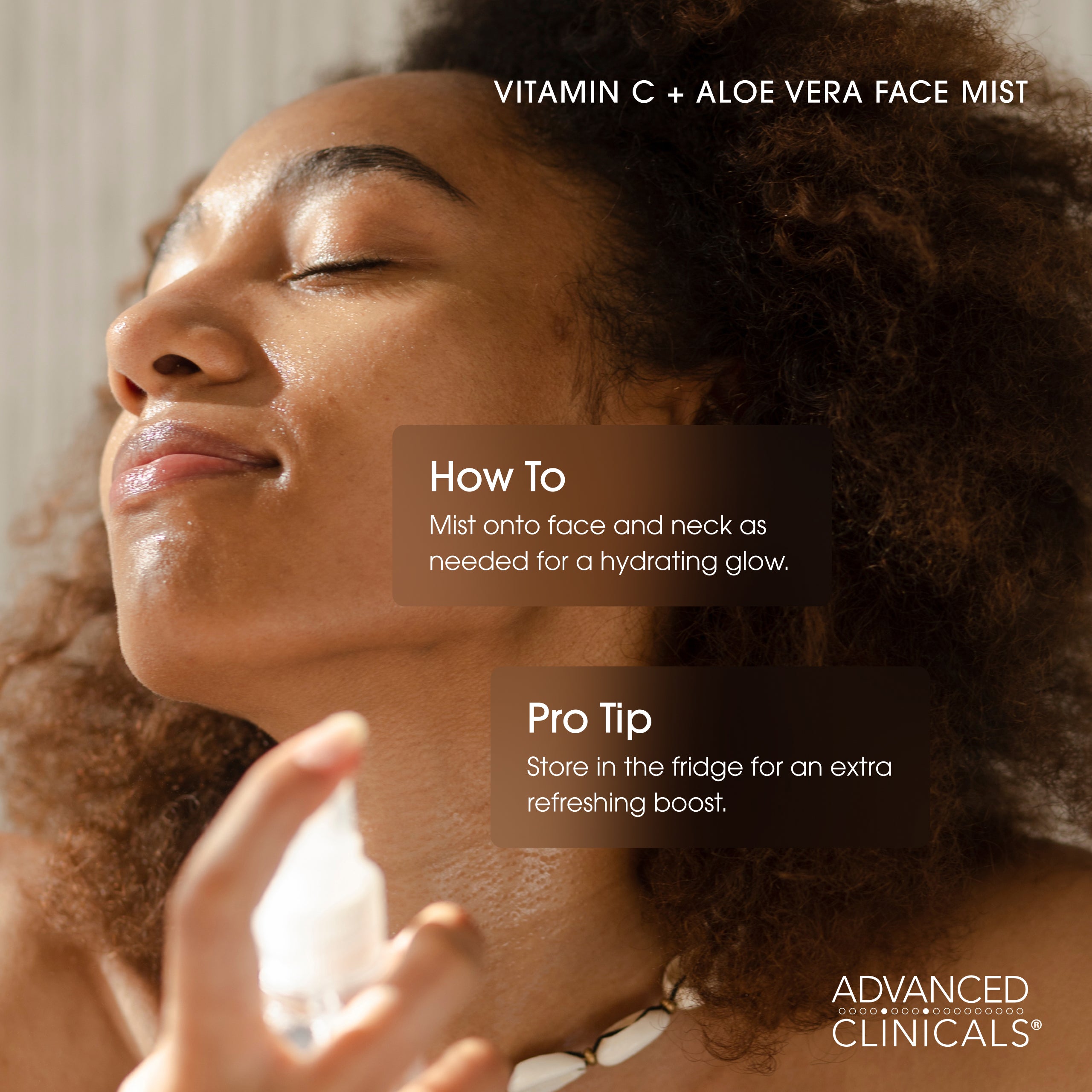 Advanced Clinicals Vitamin C Aloe Vera Face Mist Glow Spray