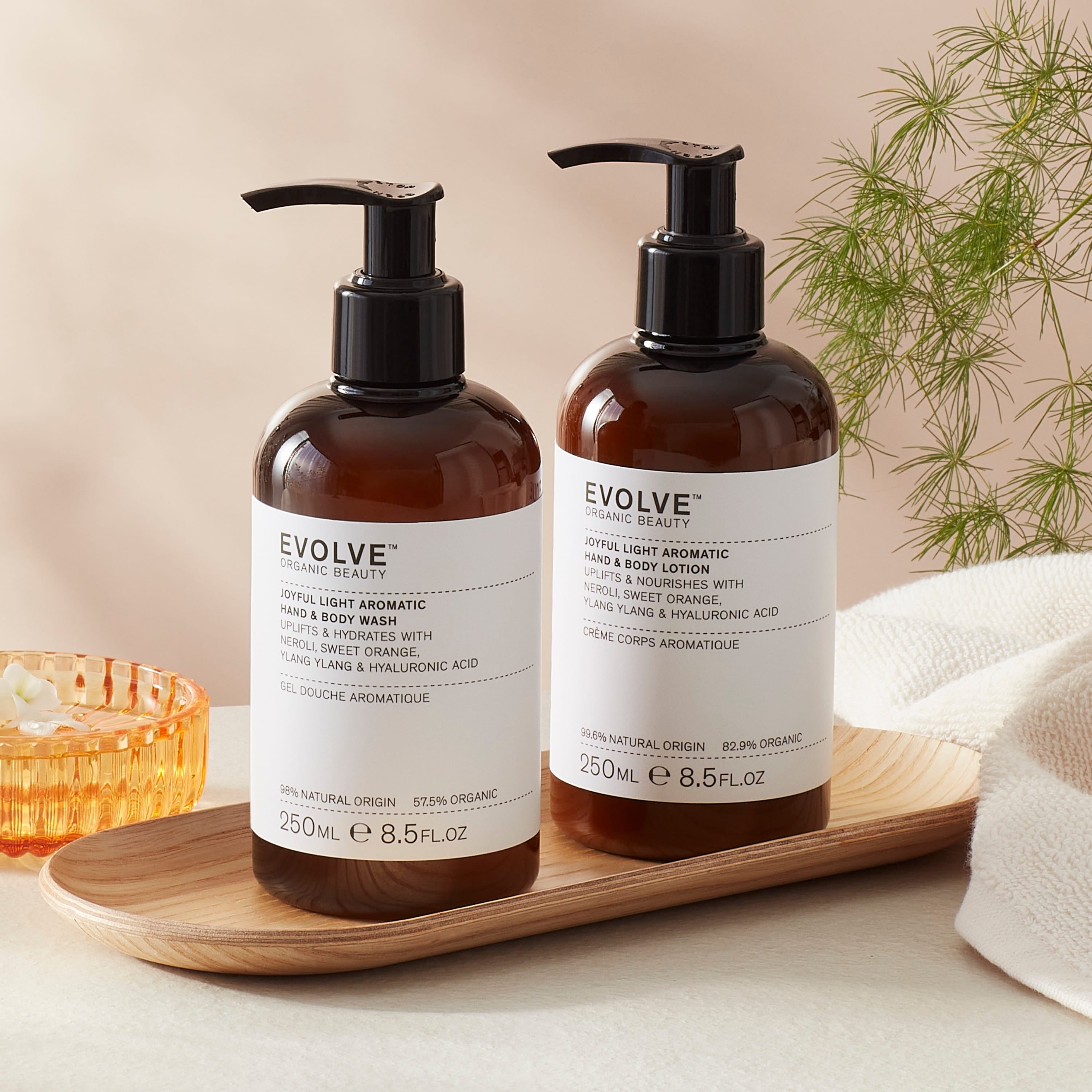 Evolve Joyful Light Energy Duo Pflegeset Duschgel + Lotion Zitrus