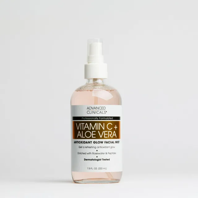 Advanced Clinicals Vitamin C Aloe Vera Face Mist Glow Spray