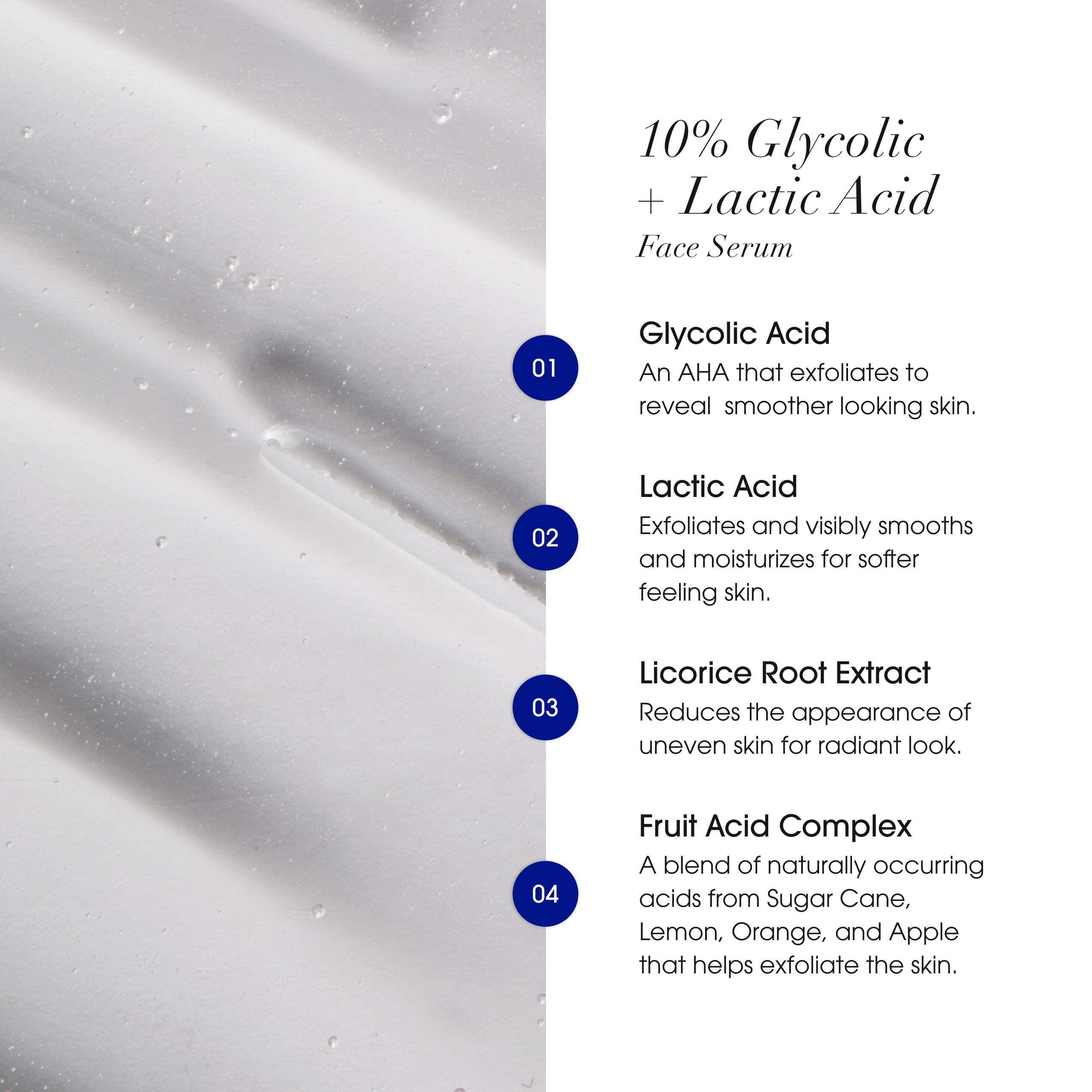 Advanced Clinicals 10% Glycolic Gesichtsserum AHA Peeling