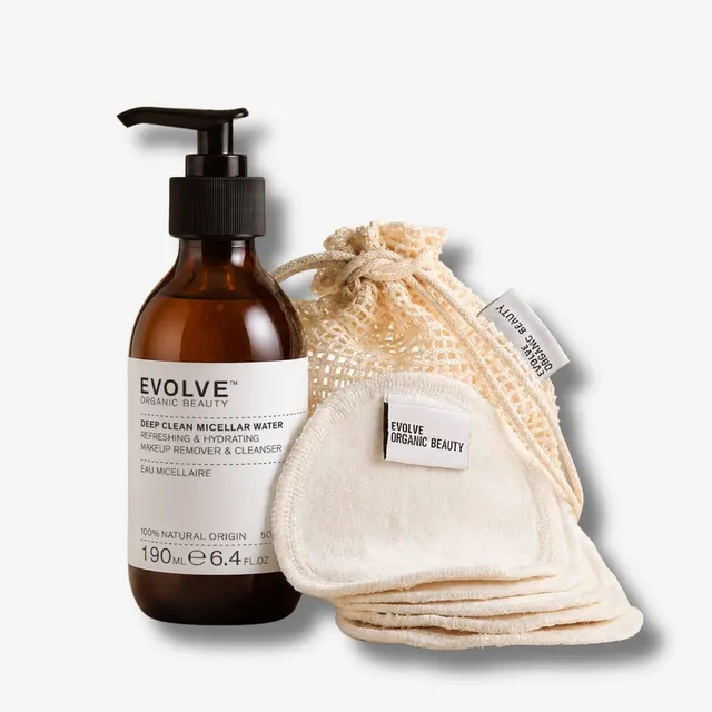 Evolve Organic Beauty Accessories Mizellenwasser + Pads Set
